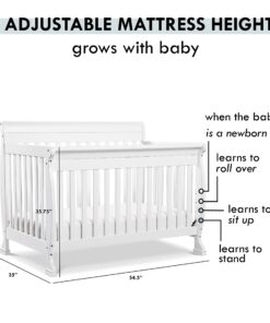 DaVinci Kalani 4-in-1 Convertible Crib in White, Greenguard Gold Certified 29 71kI8ZUjAkL