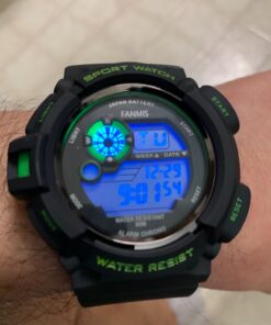 FANMIS Mens Military Multifunction Digital LED Watch Electronic Waterproof Alarm Quartz Sports Watch Green 29 71kIKJ9BydL