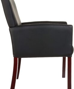 Amazon Basics Classic Reception Office Chair with Mahogany Wood Finish Legs - Black 13 71kIQfjSgL