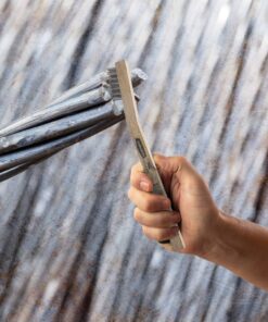 Osborn 54022SP Small Cleaning Stainless Steel Wire Angle Back Scratch Brush, 0.006" Fill Diameter, 1-7/16" Brush Area Length, 7-3/4" Overall Length 13 71kJt8pTm L