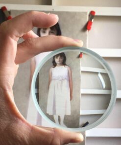 Optical Glass Lens, 3" (75mm) - 200mm Focal Length - Ground, Beveled Edges - Use as Top Spinning Base - Eisco Labs 9 71kK083MidL