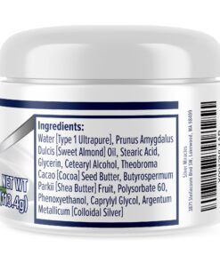 Silver Miracles Colloidal Silver Cream - 4oz - Colloidal Silver Skin Healing Cream - Scent And Dye Free - Moisturizes Dry Skin - Made With 99.999% Pure Silver 12 71kL8j4vyL