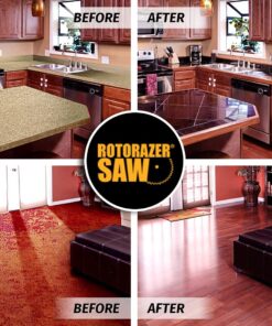 ROTORAZER SAW Platinum Compact Circular Saw Set - Extra Powerful - Deeper Cuts! DIY Projects - Cut Drywall, Tile, Grout, Metal, Pipes, PVC, Plastic, and Copper. AS SEEN ON TV! 11 71kL8p1pojL