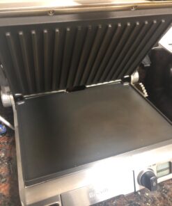 Breville BGR820XL Smart Grill, Electric Countertop Grill, Brushed Stainless Steel., 14" x 14" x 5 3/4" Adjustable,Grill 48 71kM90Gv5yL