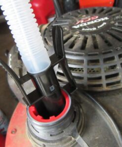TERA PUMP 4th Gen TRFA01 Fuel Transfer Pump with Auto-Stop for Over-fill Protection (2.4 GPM) 3 Gas Can Adapters, Long Hose, Hand Fuel Pump for E15, E85, Gas, Diesel - Never Lift Heavy Gas Cans again Automatic Gas Can Pump 67 71kMxwYfPbL