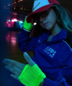 Fingerless Fishnet Neon Gloves for Parties, Costumes (12pk) 42 71kNTlQxFsL