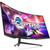 Sceptre 34-Inch Curved Ultrawide WQHD Monitor 3440 x 1440 R1500 up to 165Hz DisplayPort x2 99% sRGB 1ms Picture by Picture, Machine Black 2023 (C345B-QUT168) 34" Curved WQHD 165Hz