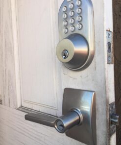 MiLocks DF-02SN Electronic Keyless Entry Touchpad Deadbolt Door Lock Satin Nickel 40 71kO761QfIL