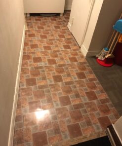 Nexus Self Adhesive 12-Inch Vinyl Floor Tiles, 20 Tiles - 12" x 12", Brick Pavers Pattern - Peel & Stick, DIY Flooring for Kitchen, Dining Room, Bedrooms & Bathrooms by Achim Home Decor 57 71kO7aTdSGL