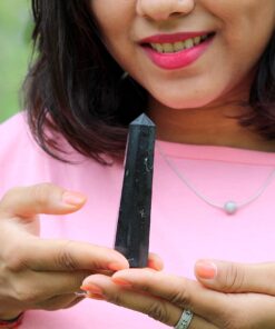 Jet Black Tourmaline Healing Tower Crystal Obelisk Meditation Protection Evil Energy Positivity Agate Approx 3 inch Long Black 28 71kOBmMUfKL