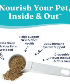 Solid Gold SeaMeal Multivitamin for Cats & Dogs - Kelp Powder Cat & Dog Supplement - Omega 3 & Digestive Enzymes for Skin & Coat, Gut + Immune Support - 1 LB 30 71kOojHYvtL 1