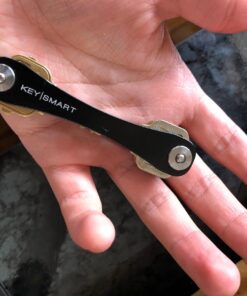 KeySmart Key Holder for Keychain Key Ring - Compact Key Organizer Key Chain Key Case, Minimalist Pocket-Sized EDC Keychain, Loop Piece for Car Fobs, Expandable (up to 14 Keys, Black) 37 71kOrLpEM0L 1