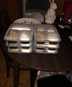 Ez Prepa 25 Pack 32oz 3 Compartment Meal Prep Containers with Lids -Food Storage Containers Plastic, Bento Box, Lunch Containers, Microwavable, Freezer and Dishwasher Safe, Food Containers 42 71kOwGOsYAL