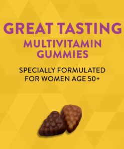 Nature's Way Alive! Women’s 50+ Daily Gummy Multivitamin, Supports Multiple Body Systems*, Supports Healthy Heart, Brain & Bones*, B-Vitamins, Mixed Berry Flavored, 130 Gummies (Packaging May Vary) 130 Count (Pack of 1) 19 71kP6pInW L 1