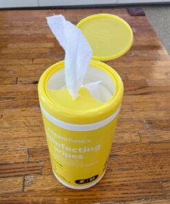 Amazon Basics Disinfecting Wipes, Lemon Scent, for Sanitizing, Cleaning & Deodorizing, 255 Count (3 Packs of 85) (Previously Solimo) 85 Count (Pack of 3) 3 Pack Lemon 28 71kPSFGoiRL