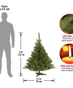Alternative view of National Tree Company Artificial Mini Christmas Tree, Green, Kincaid Spruce, Includes Stand, 4 Feet 4 ft