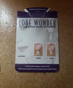 Lobe Wonder - The ORIGINAL Ear Lobe Support Patch for Pierced Ears - Eliminates the Look of Torn or Stretched Piercings - Protects Healthy Ear Lobes from Tearing - 60 Patches - Clear & Latex-Free 41 71kQgZtqwfL