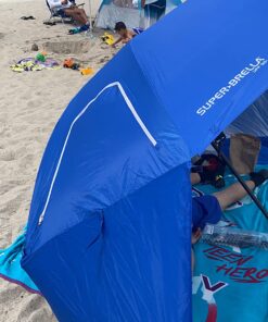Sport-Brella Super-Brella SPF 50+ Sun and Rain Canopy Umbrella for Camping, Beach and Sports Events (8-Foot, Blue) 32 71kR0qRMYfL