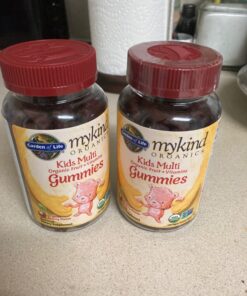 Garden of Life Organics Kids Gummy Vitamins, Certified Organic, Non-GMO & Vegan Complete Children's - B12, C & D3 Gluten, Soy & Dairy Free Real Fruit Chew Gummies, Multi, Cherry, 120 Count 22 71kR1JUubL