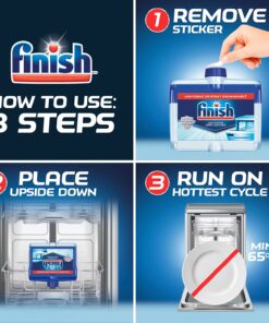 Finish Dual Action Dishwasher Cleaner: Fight Grease & Limescale, Fresh 8.45 Oz (Pack of 4) 8.5 Fl Oz (Pack of 4) 19 71kRI3LAi7L