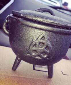 CircuitOffice Cast Iron Cauldron 4 1/2" Diameter Triquetra 19 71kRS9lbiqL