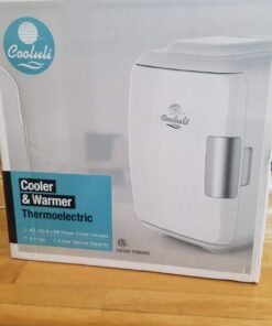 Cooluli Mini Fridge for Bedroom - Car, Office Desk & Dorm Room - Portable 4L/6 Can Electric Plug In Cooler & Warmer for Food, Drinks, Skincare Beauty & Makeup - 12v AC/DC & Exclusive USB Option, Blue 72 71kRTMOIlqL