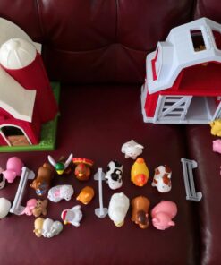 Green Toys Farm Playset - 13 Piece Pretend Play, Motor Skills, Language & Communication Kids Role Play Toy. No BPA, phthalates, PVC. Dishwasher Safe, Recycled Plastic, Made in USA, Red, Pack of 1 38 71kSYbCAzAL