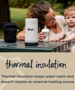 Tommee Tippee Portable Travel Baby Bottle and Food Warmer, Ideal for Travel, Thermal Insulation, Stainless Steel Flask with Leak-Proof Lid, BPA Free 29 71kTfxdg 7L