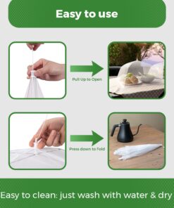 Alternative view of Simply Genius (6 pack) Large and Tall 17x17 Pop-Up Mesh Food Covers Tent Umbrella for Outdoors, Screen Tents, Parties Picnics, BBQs, Reusable and Collapsible Food Tents 6 Large (17”x17”)