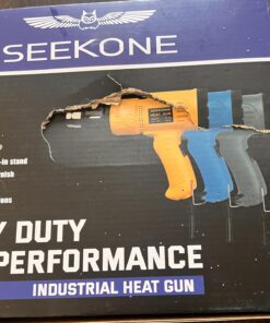 SEEKONE Heat Gun 1800W 122℉~1202℉(50℃- 650℃)Fast Heating Heavy Duty Hot Air Gun Kit Variable Temperature Control Overload Protection with 4 Nozzles for Crafts, Shrinking PVC, Stripping Paint(5.2FT) 43 71kU9iOgSOL