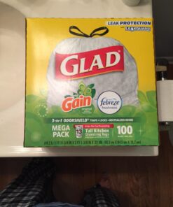 Glad ForceFlex Tall Kitchen Drawstring Trash Bags, 13 Gal, 100 Ct (Package May Vary) 54 71kUHrXHCL