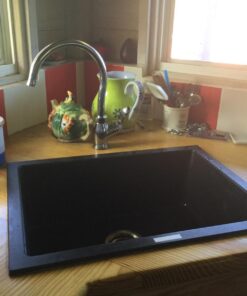 Kraus KGD-410B 24 2/5 inch Dual Mount Single Bowl Black Onyx Granite Kitchen Sink Sink with Strainer 32 71kUIKc14OL