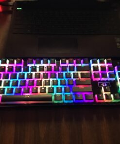 Redragon K556 RGB LED Backlit Wired Mechanical Gaming Keyboard, 104 Keys Hot-Swap Mechanical Keyboard w/Aluminum Base, Upgraded Socket and Noise Absorbing Foams, Soft Tactile Brown Switch K556 Wired 51 71kUaR1vUYL