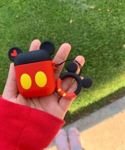 iFiLOVE Compatible with Airpods Case, Cute Cartoon Airpods Cover, Mickey Mouse Soft Silicone Shockproof Protective Case Cover Skin with Ring Buckle Holder for Apple Airpods 1 & 2 Charging Case(#1) #1 39 71kUhPjrvCL