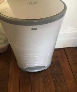 DEKOR Diaper Classic Hands-Free Diaper Pail | White | Easiest to Use | Just Step – Drop – Done | Doesn’t Absorb Odors | 20 Second Bag Change | Most Economical Refill System 48 71kVQ1tUzgL