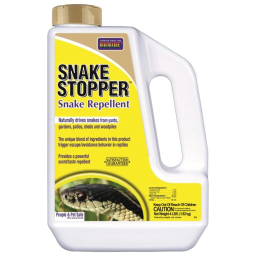 Bonide Snake Stopper Snake Repellent, 4 lb. Ready-to-Use Granules for Outdoor Pest Control, People & Pet Safe