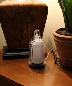 DOUDING Aroma Glass Diffuser for Essential Oil, Cool Mist Glass Humidifier with 7 LED Color Changing Light, Auto-Off Safety for Home Office Spa, 120ml(Black Base) Black Base 52 71kX7q1UaUL