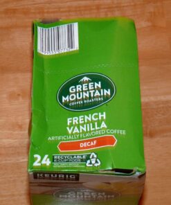 Green Mountain Coffee Roasters French Vanilla Decaf, Single-Serve Keurig K-Cup Pods, Flavored Light Roast Coffee, 24 Count 24 Count (Pack of 1) 24 71kY3ifD3L