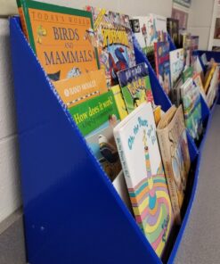 Classroom Keepers Sturdy Cardboard Book Shelf, 3-Tiered, Blue, 17" H x 20" W x 10" D, 1 Unit Mailbox 39 71kYNvn5S8L