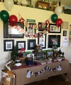 Woodland Reindeer Happy Birthday Banner Pennant Camping Party Banner 20 71kYig11YCL