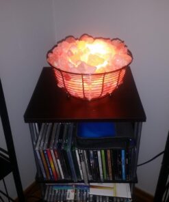 Himalayan Glow 1345 Oval Style Basket Night Salt Lamps, 7-9 Pounds Oval Style Metal Basket 50 71kZAiv5eAL