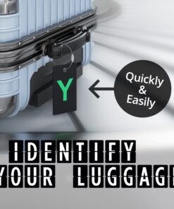 Luggage Tag Initial Bag Tag - Fully Bendable Tag w/Stainless Steel Loop M (Green) 13 71kZKBLZN0L