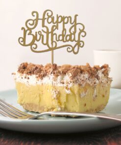 10 Gold Glittery Happy Birthday Cake Toppers. Sparkling Gold Glittery Birthday Cupcake Picks. Cake Smash Birthday Party Decorations, Candle Alternative Set Of 10. By Premium Disposables. 18 71kZg4q w8L