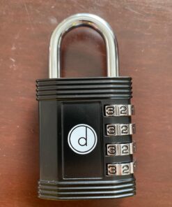 Padlock 4 Digit Combination Lock - for Gym School Locker, Outdoor Gate, Shed, Fence, and Storage, Combo Lock - Locker Lock- Weatherproof Metal - Keyless, Easy to Set, Resettable - Black 33 71kbbTpNpIL