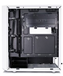 Fractal Design Meshify C - Compact Mid Tower Computer Case - Airflow/Cooling - 2X Fans Included - PSU Shroud - Modular Interior - Water-Cooling Ready - USB3.0 - Tempered Glass Side Panel - White TG 55 71kdT5fmdrL