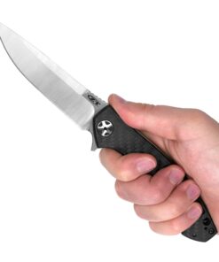 Zero Tolerance 0452CF; Pocket Knife with 4.1” Dual-Finished S35VN Steel Blade, Carbon Fiber Front and Titanium Back Handle Scales, KVT Ball-Bearing Opening, Frame Lock, Deep-Carry Pocketclip; 4.6 OZ.,Large 50 71ke8a6B1OL