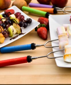 Marshmallow Roasting Sticks kit-Telescoping Stainless Steel Cookware Set Forks for Smores & Best Camping Accessories for Kids Over Campfire & Hot Dog Fire Pit Cooking 27 71keio1wqYL