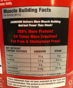 MuscleMeds, Carnivor Beef Protein Isolate Powder 56 Servings, Chocolate, 72 Ounce,4.19 Pound (Pack of 1),002542 56 Servings (Pack of 1) 37 71kfYAEsA8L