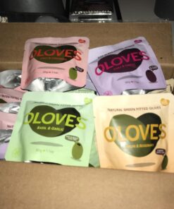 OLOVES Natural Whole Pitted Olives | 24 Pack Variety | Basil & Garlic, Chili & Oregano, Lemon & Rosemary | Vegan, Kosher, Gluten Free + Keto Friendly Healthy Snacks, 1.1 Ounce (Pack of 24) 1.1 Ounce (Pack of 24) 26 71kfZDyYNZL