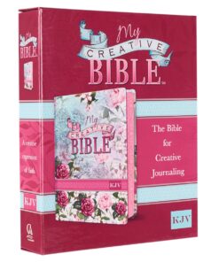 KJV Holy Bible, My Creative Bible, Faux Leather Flexcover - Ribbon Marker, King James Version, Pink Floral 48 71kh31vpp9L